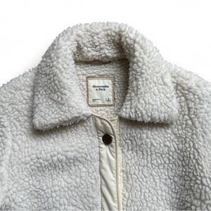 Abercrombie & Fitch Cream Textured Jacket